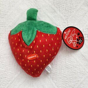 Strawberry Squeak Dog Toy